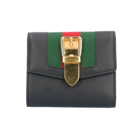 Gucci Black Leather Wallet (Tri-Fold) ()