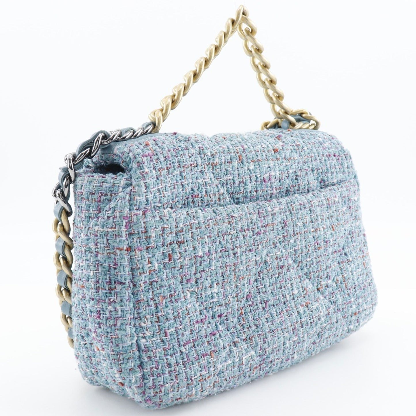 Chanel Blue Tweed Shoulder Bag ()