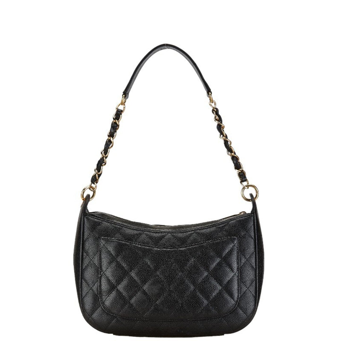 Chanel Black Grained Calfskin Shoulder Bag ()