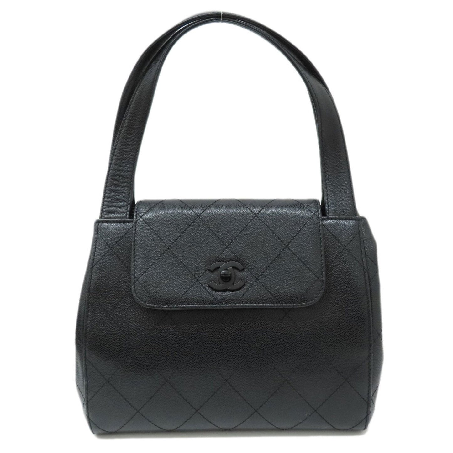 Chanel Black Caviar Leather Handbag ()