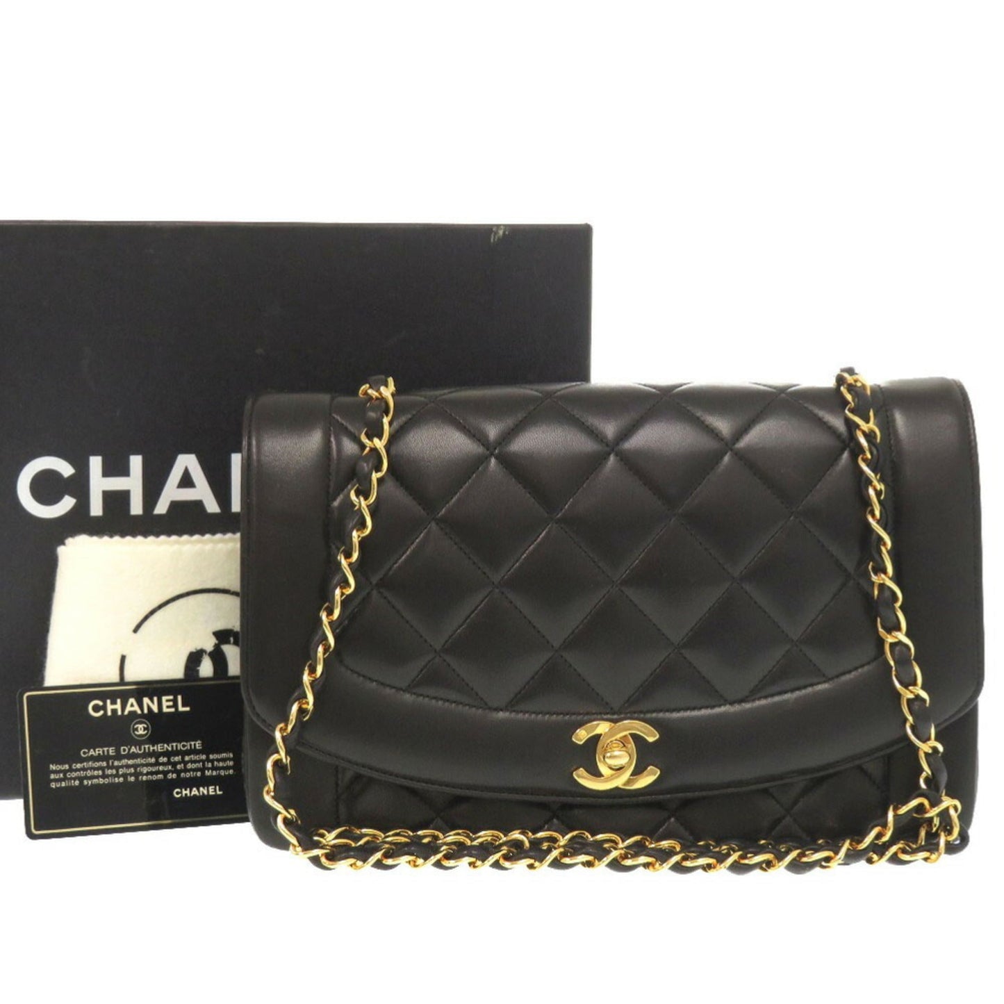 Chanel Black Leather Shoulder Bag ()