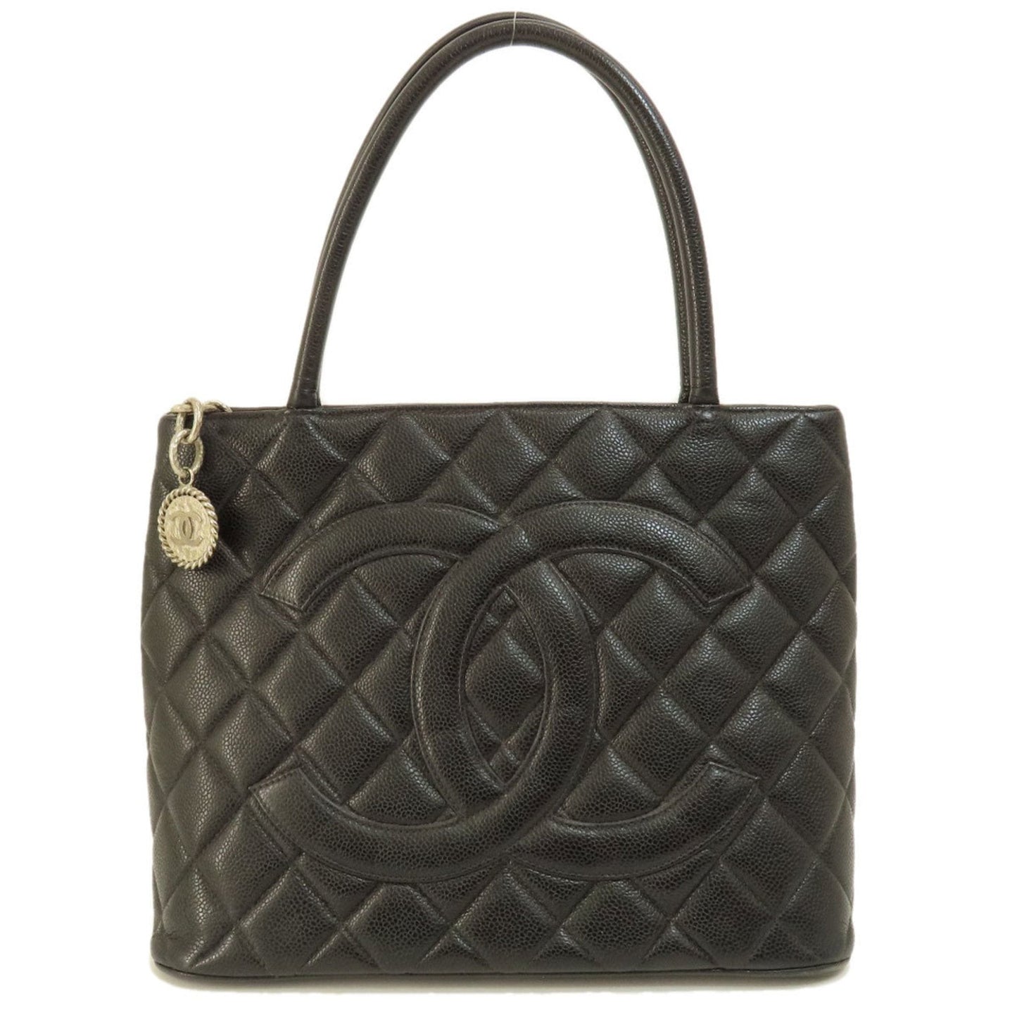 Chanel Black Caviar Leather Tote Bag ()