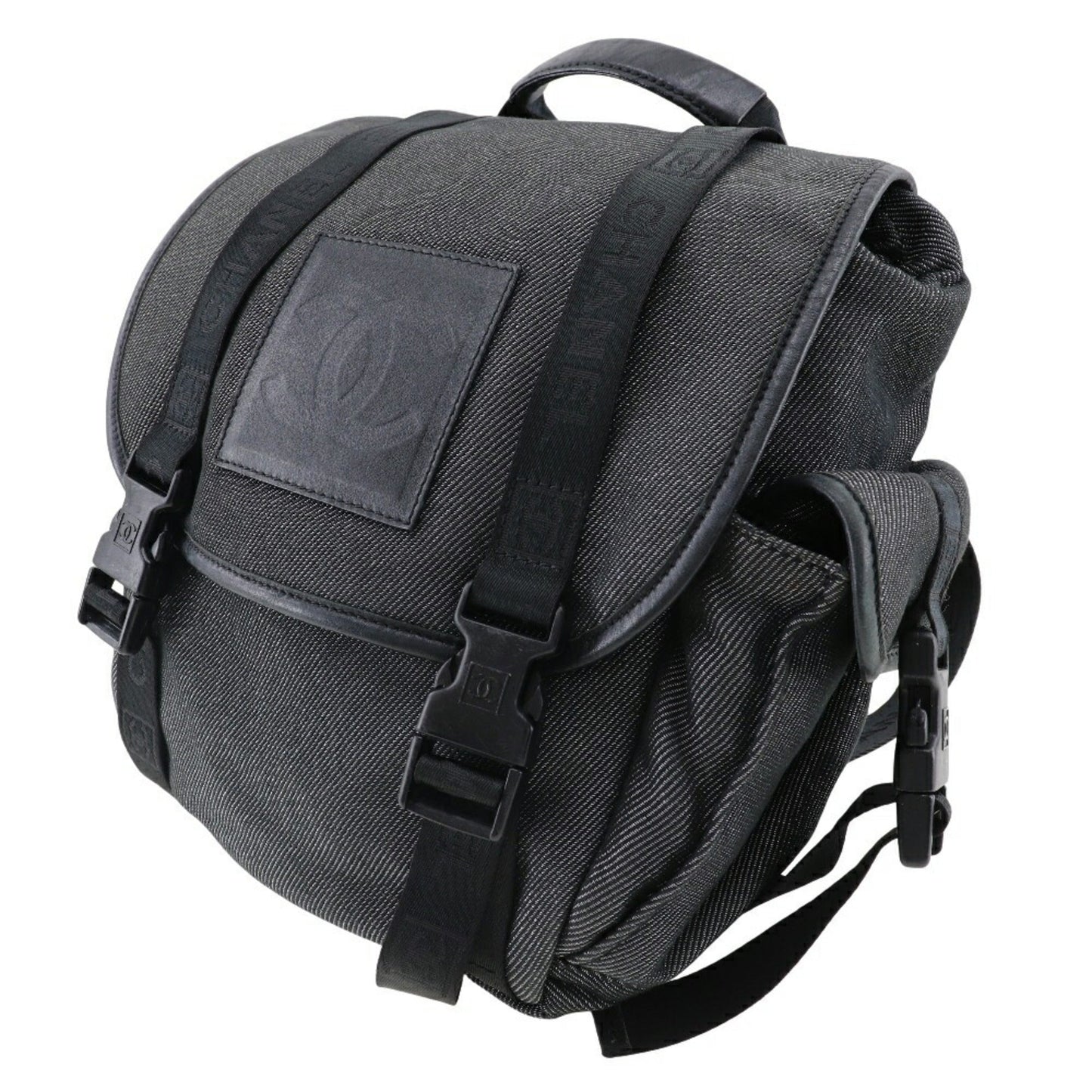 Chanel Black Canvas Backpack ()