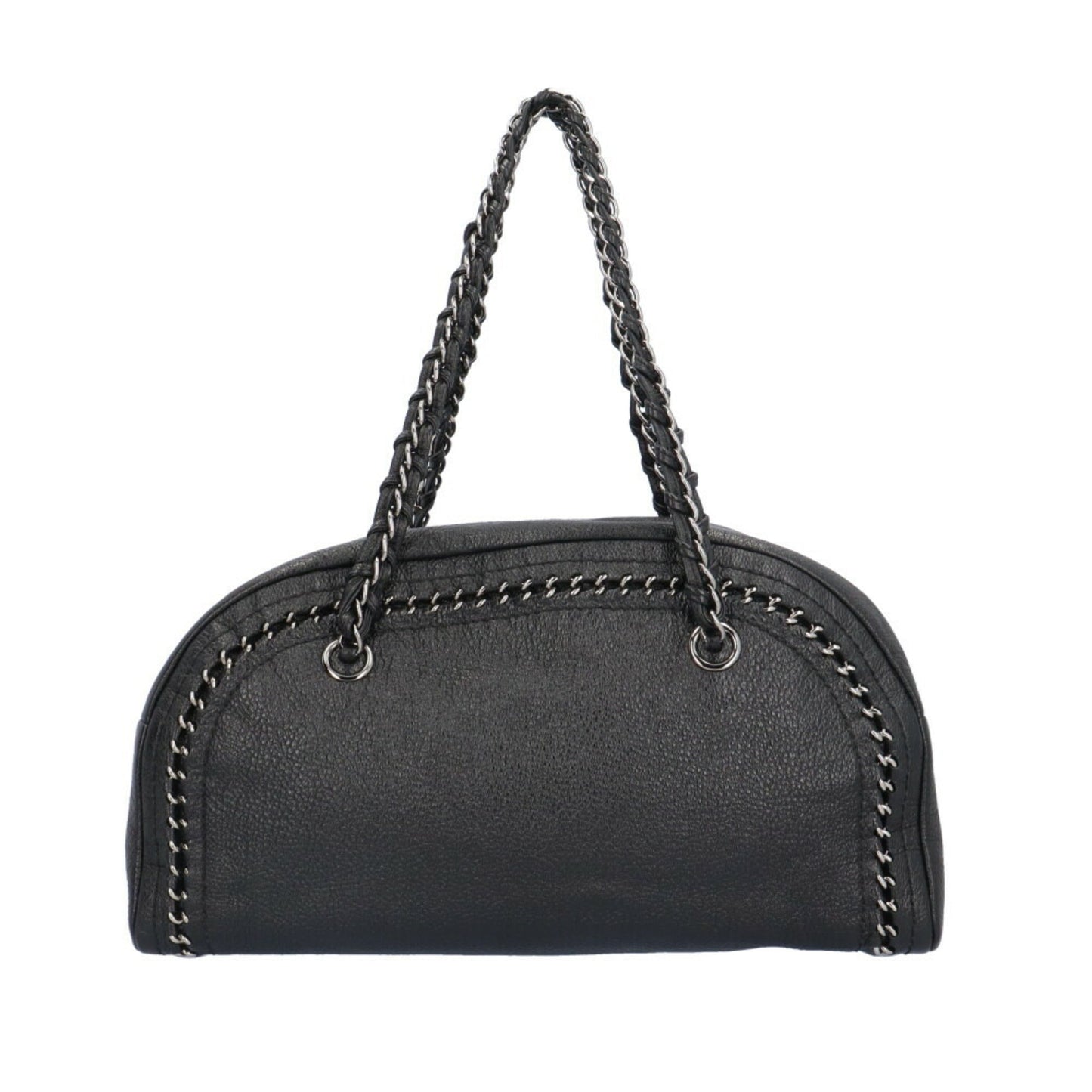 Chanel Black Leather Boston Bag Handbag ()