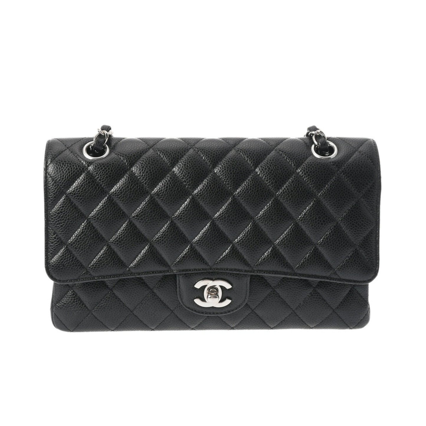 Chanel Black Caviar Leather Shoulder Bag ()