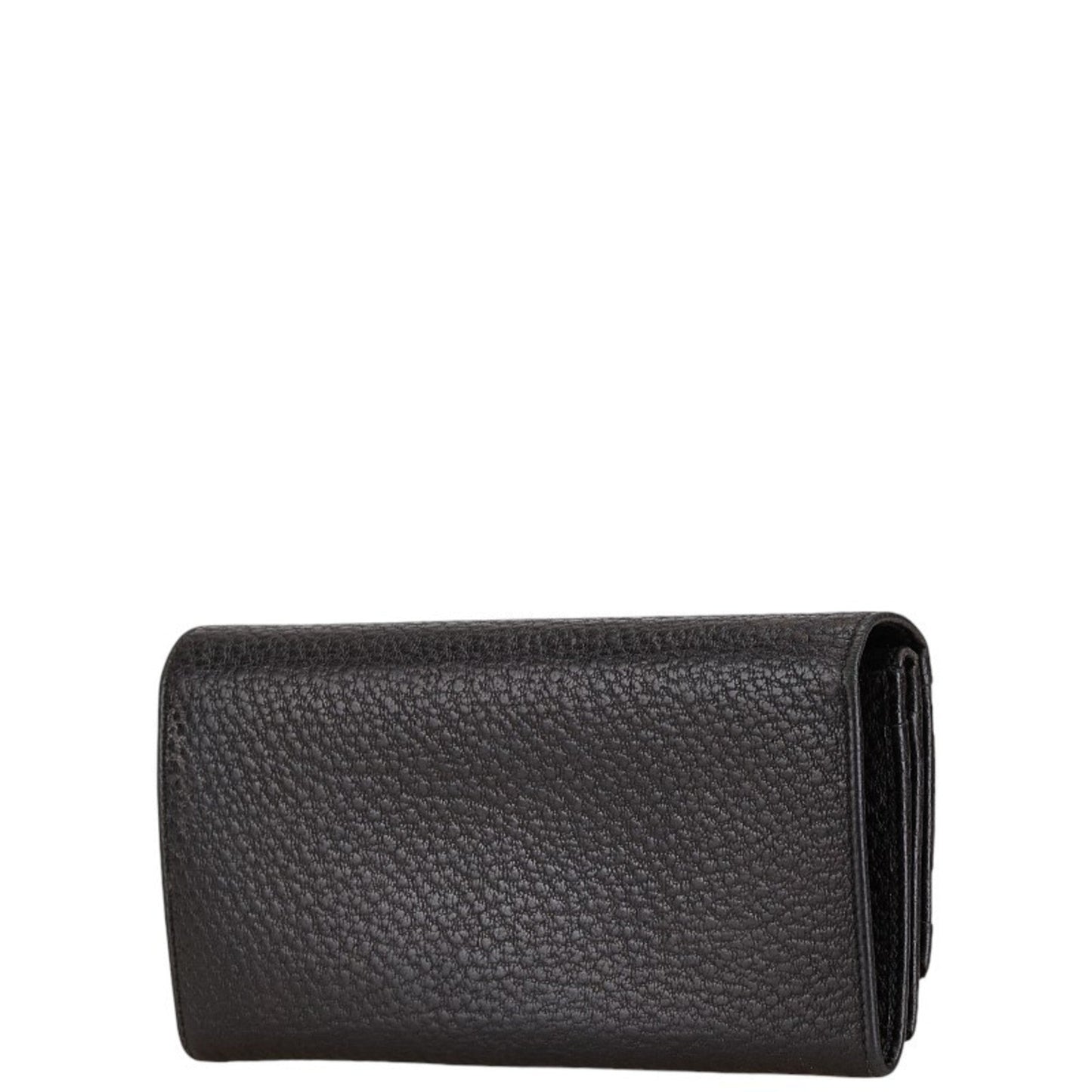 Gucci Black Leather Long Wallet (Bi-Fold) ()