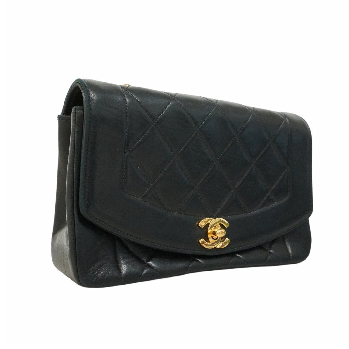 Chanel Black Leather Shoulder Bag ()