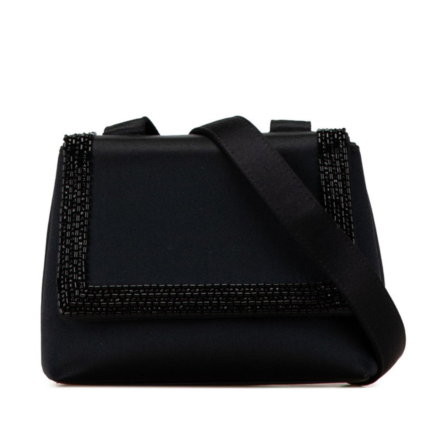 Chanel Black Satin Shoulder Bag ()
