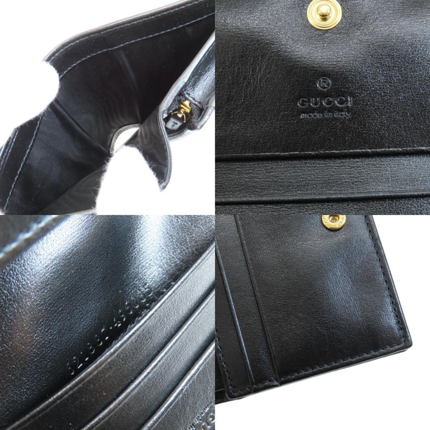 Gucci Black Leather Wallet (Bi-Fold) ()