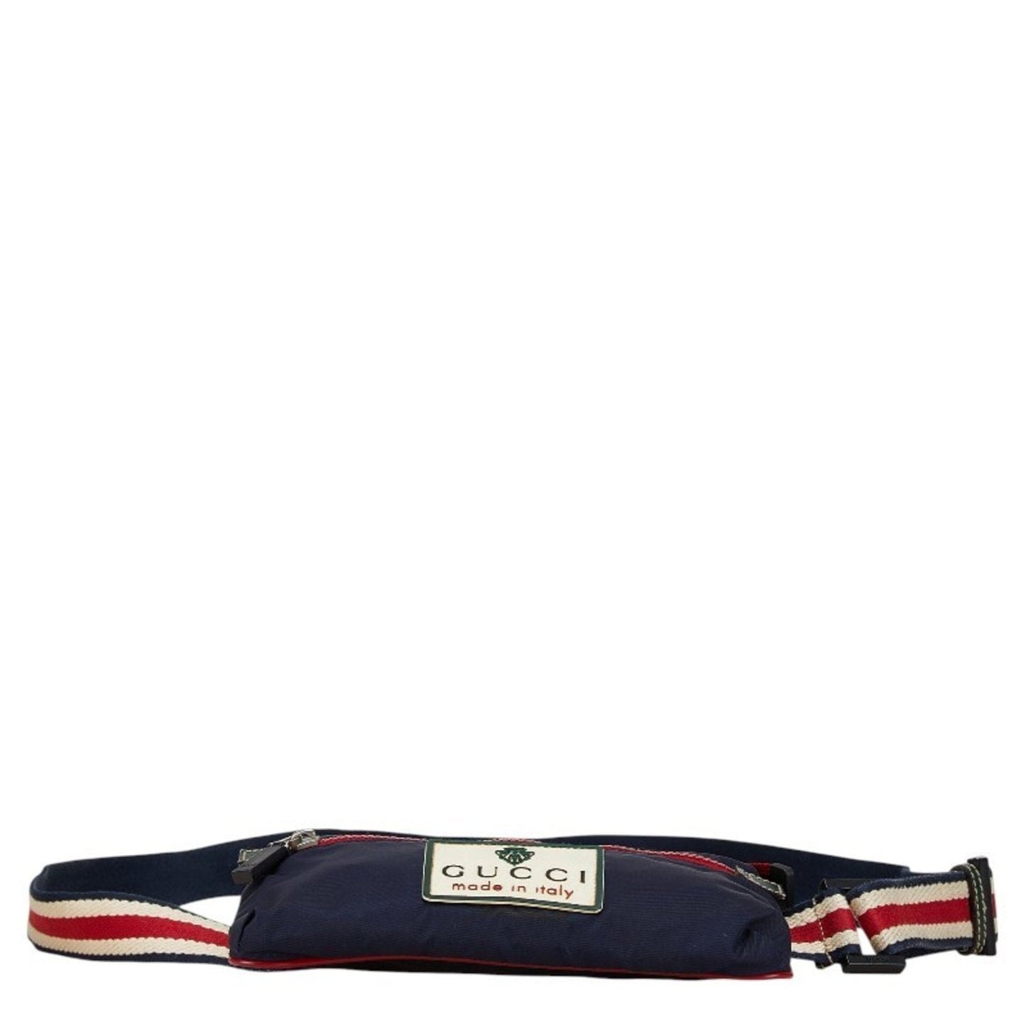 Gucci Green Navy Red Color Nylon Rubber Fanny Pack ()