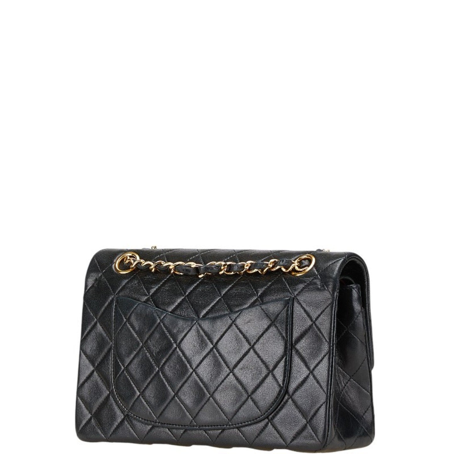 Chanel Black Leather Handbag Shoulder Bag ()
