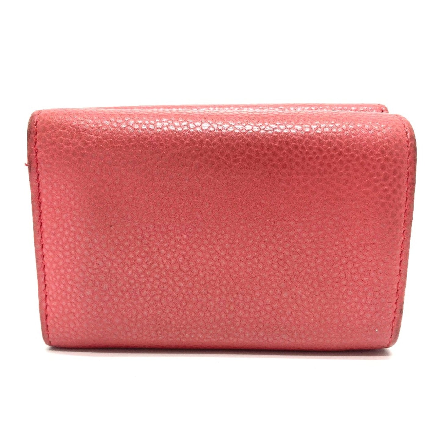 Chanel Pink Leather Wallet (Tri-Fold) ()