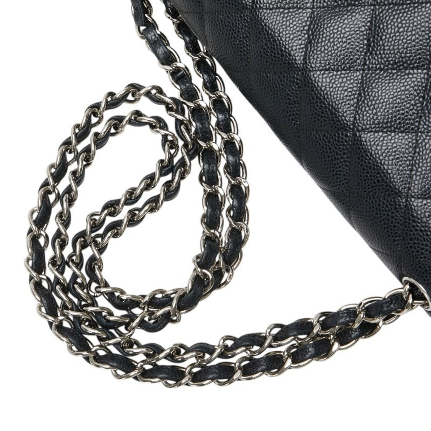 Chanel Black Grained Calfskin Shoulder Bag ()
