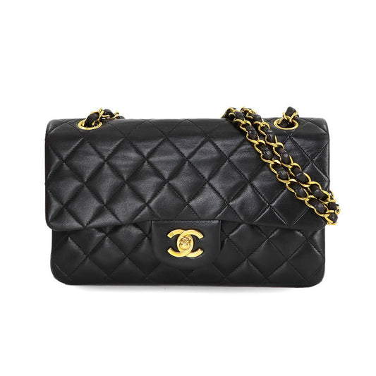Chanel Black Leather Shoulder Bag ()