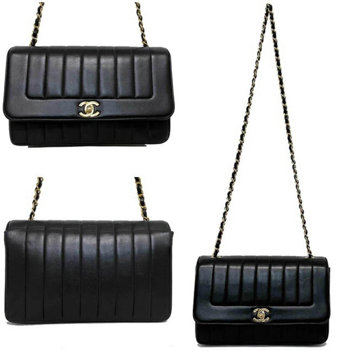 Chanel Black Leather Shoulder Bag ()