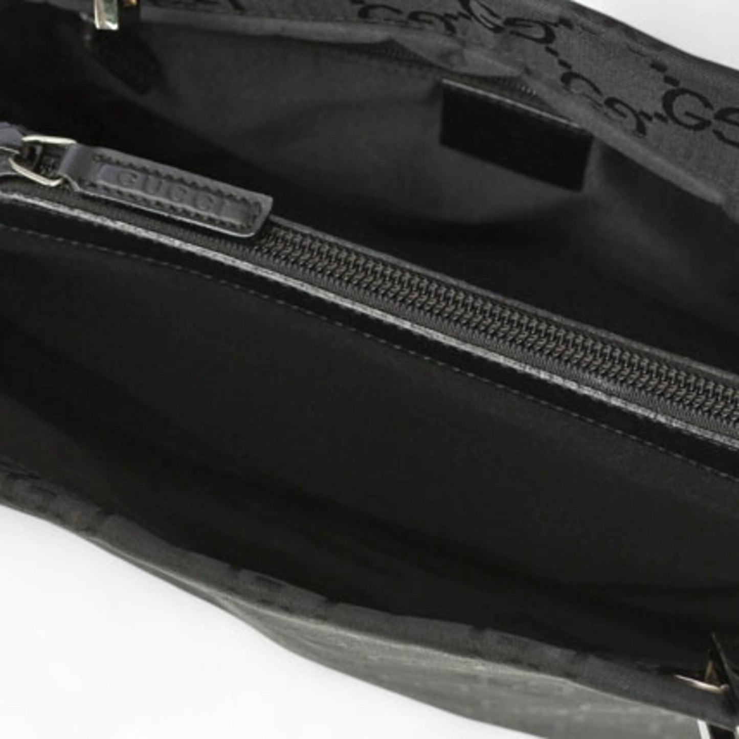 Gucci Black Nylon Canvas Handbag Tote Bag ()