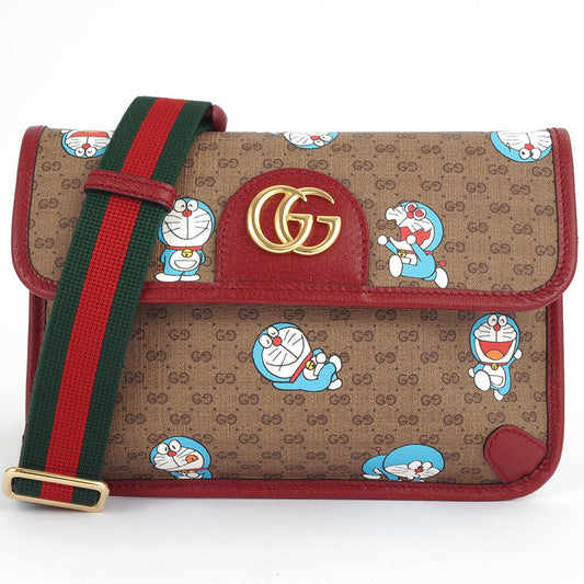 Gucci Beige Bordeaux Pvc Leather Sling Bag ()