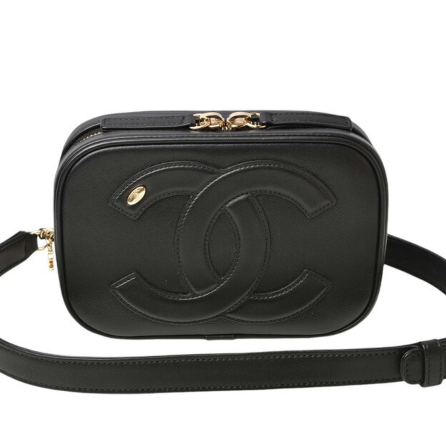 Chanel Black Leather Shoulder Bag ()