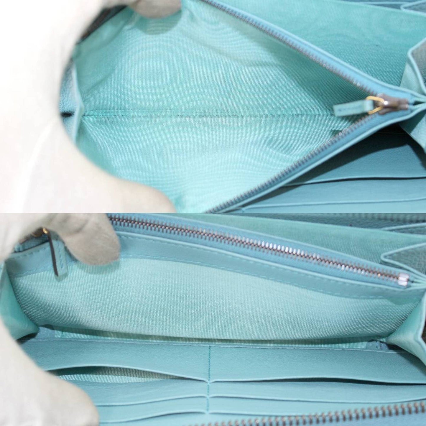 Gucci Bamboo Turquoise Bamboo Coin Purse/Coin Case ()