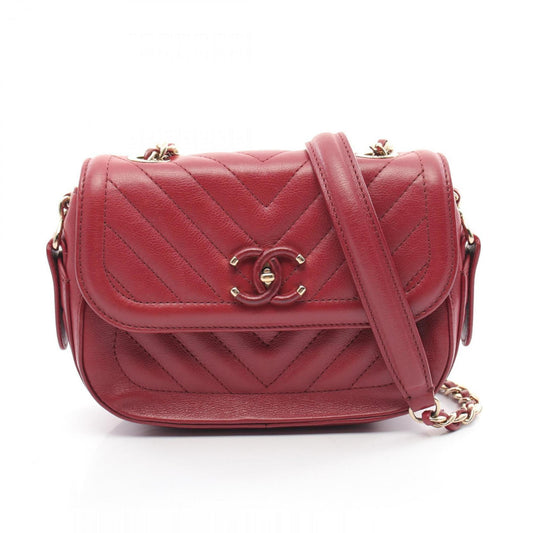 Chanel Bordeaux Leather Shoulder Bag ()