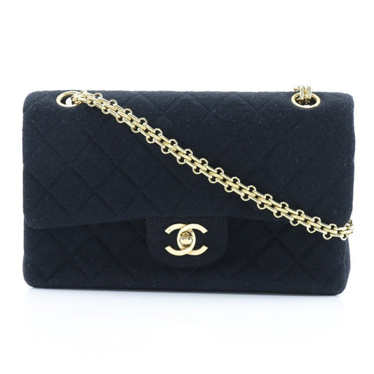 Chanel Black Jersey Shoulder Bag ()