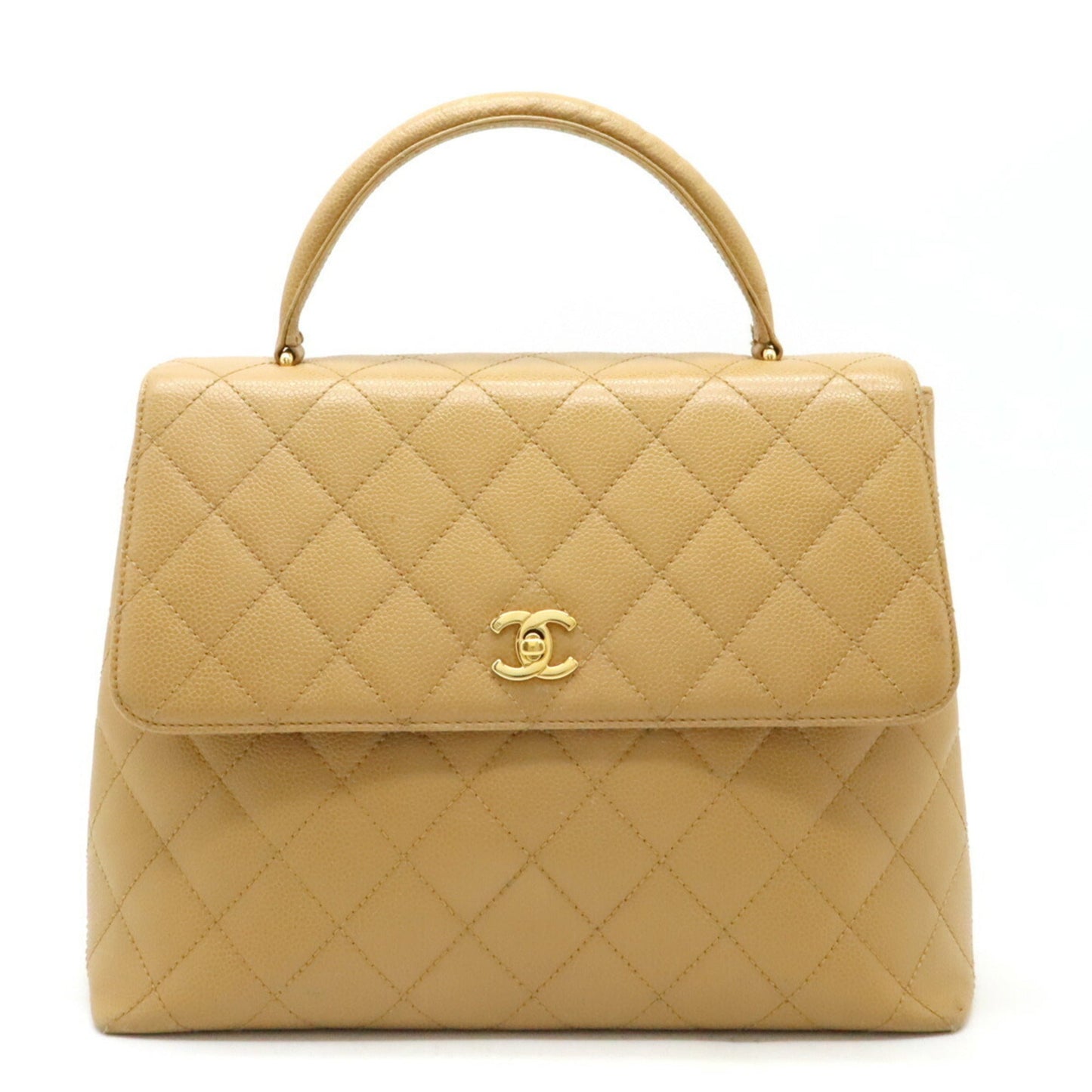 Chanel Beige Caviar Leather Handbag ()