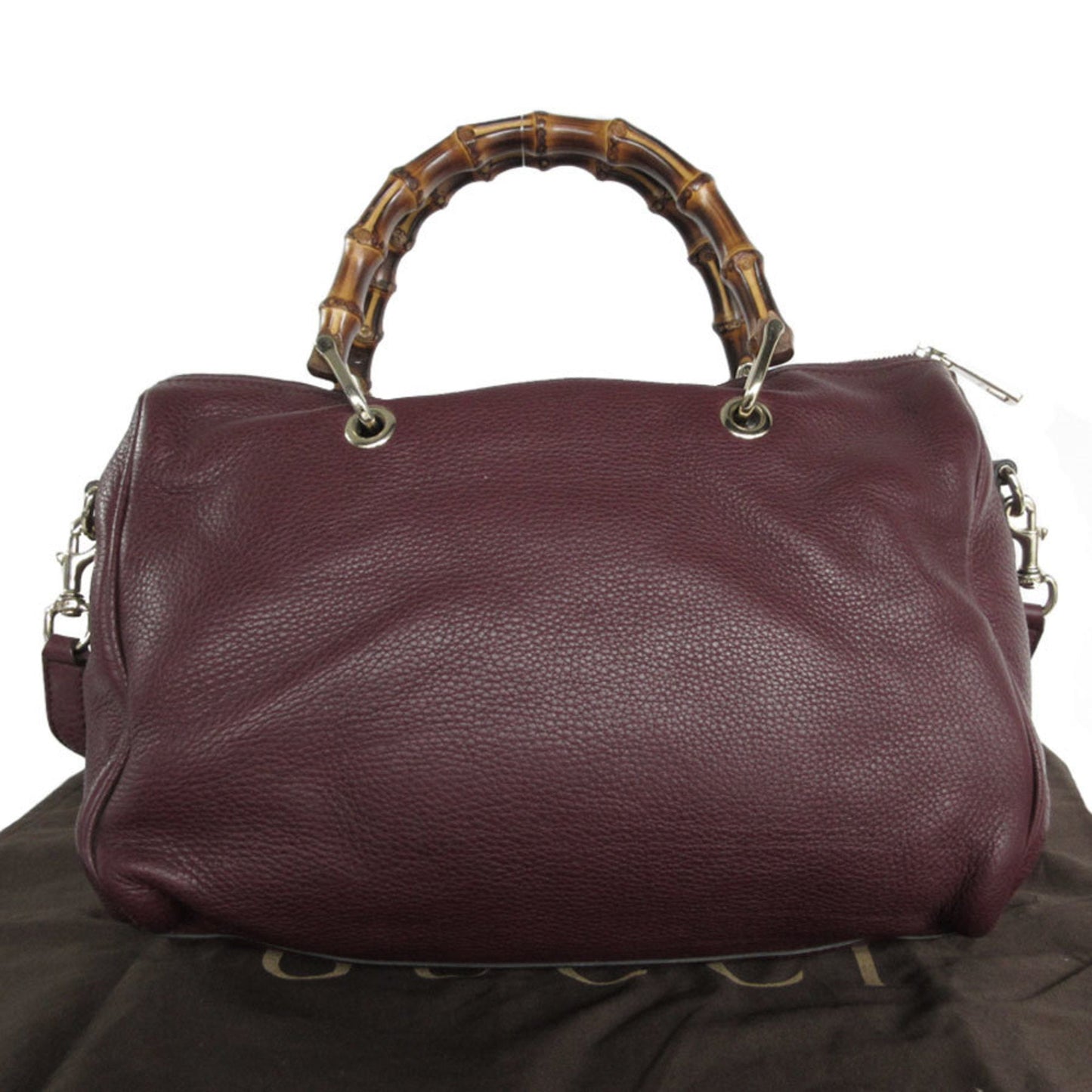 Gucci Bordeaux Leather Handbag Shoulder Bag ()