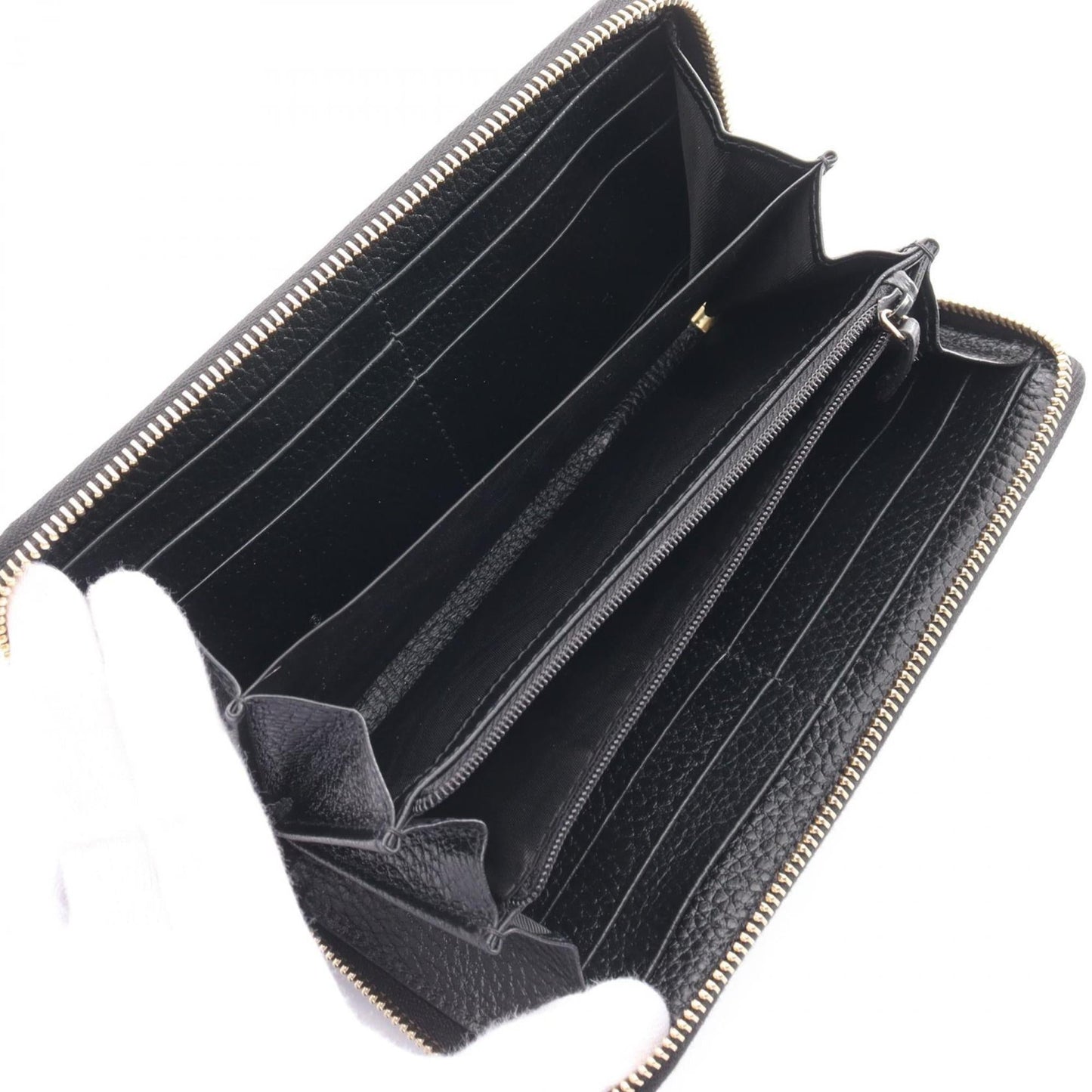 Gucci Black Leather Long Wallet (Bi-Fold) ()