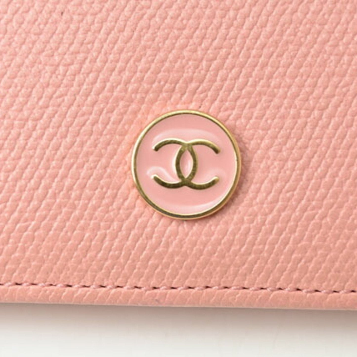 Chanel Gold Leather Long Wallet (Bi-Fold) ()