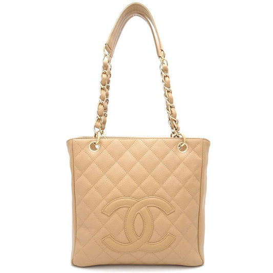 Chanel Caviar Skin Beige Caviar Leather Tote Bag ()