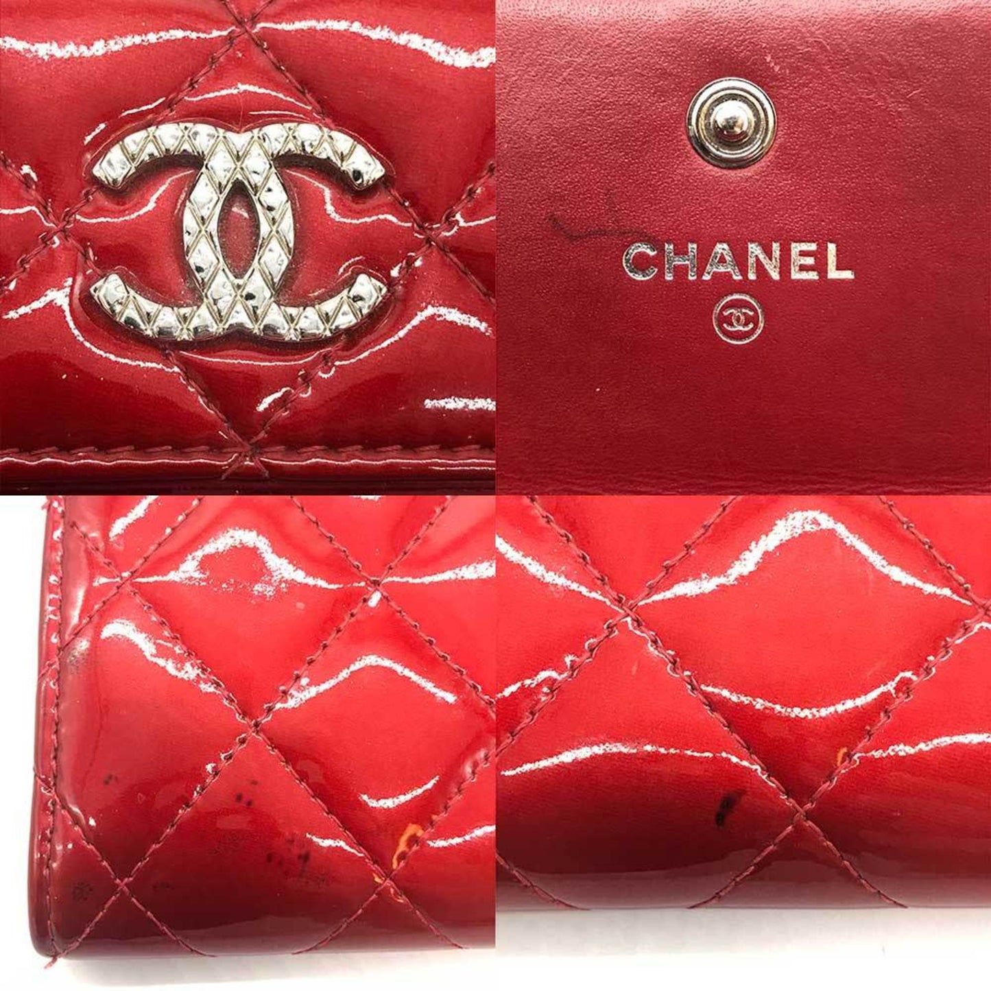 Chanel Matelasse Bordeaux Wine Leather Long Wallet (Bi-Fold) ()