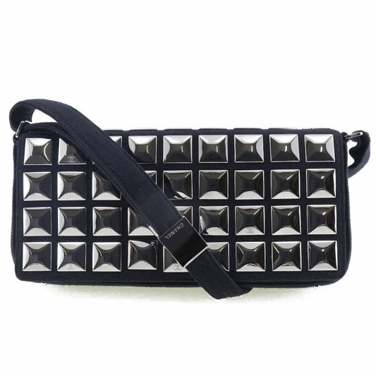 Chanel Black Cotton Shoulder Bag ()