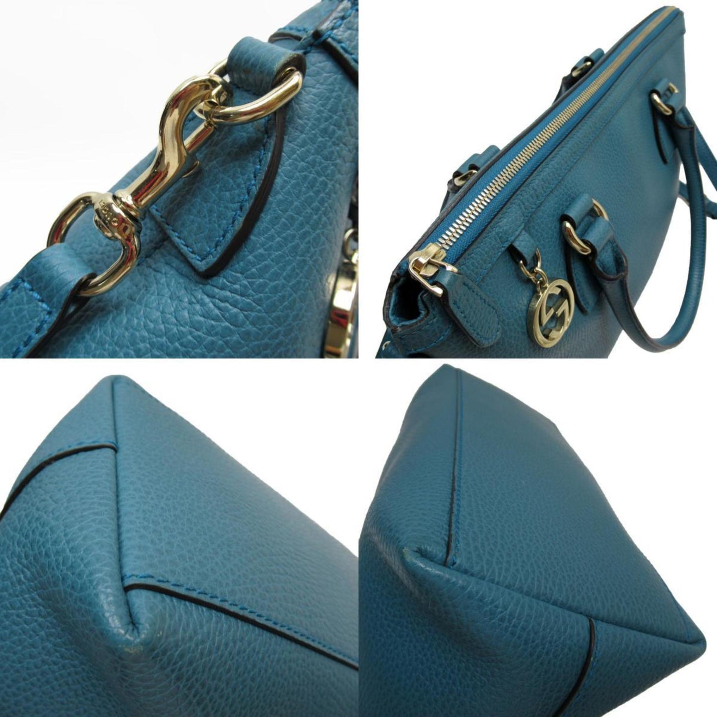 Gucci Green Leather Handbag Shoulder Bag ()
