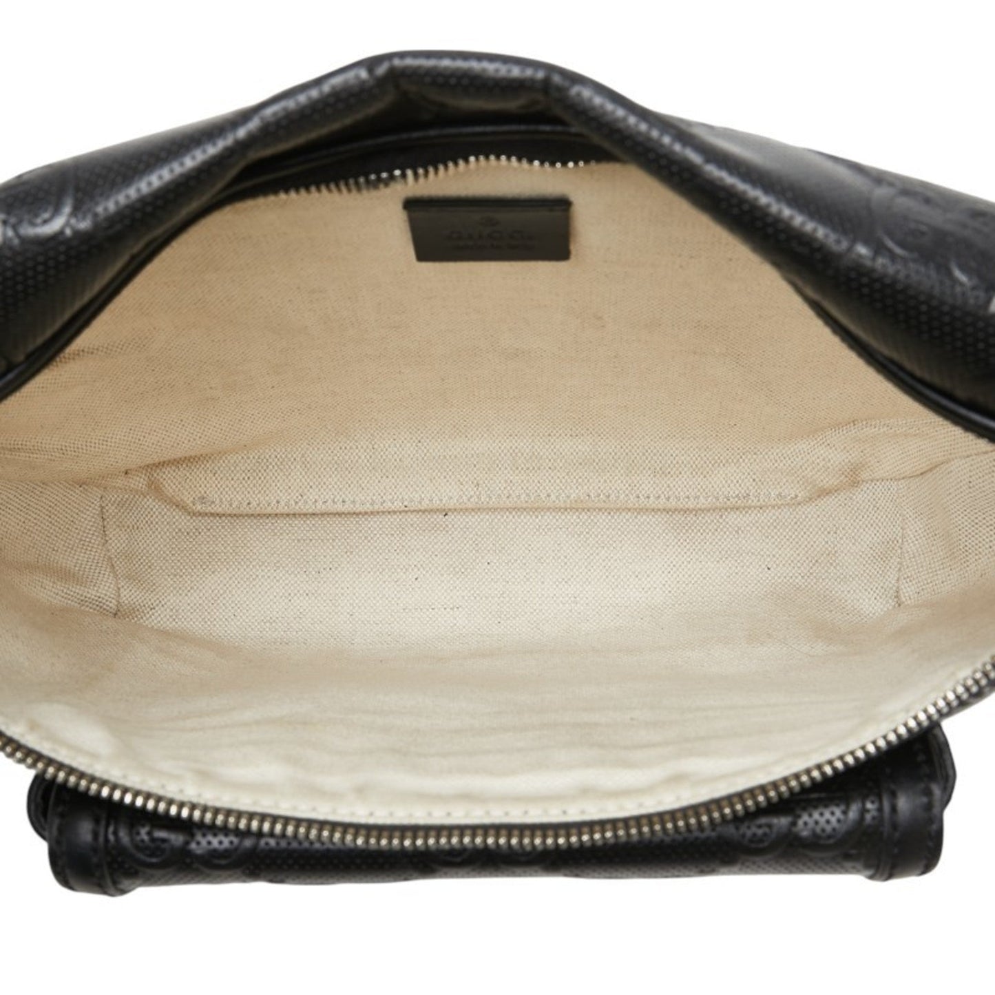 Gucci Black Leather Fanny Pack Sling Bag ()