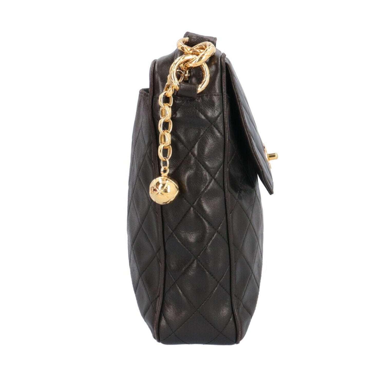 Chanel Black Leather Shoulder Bag ()