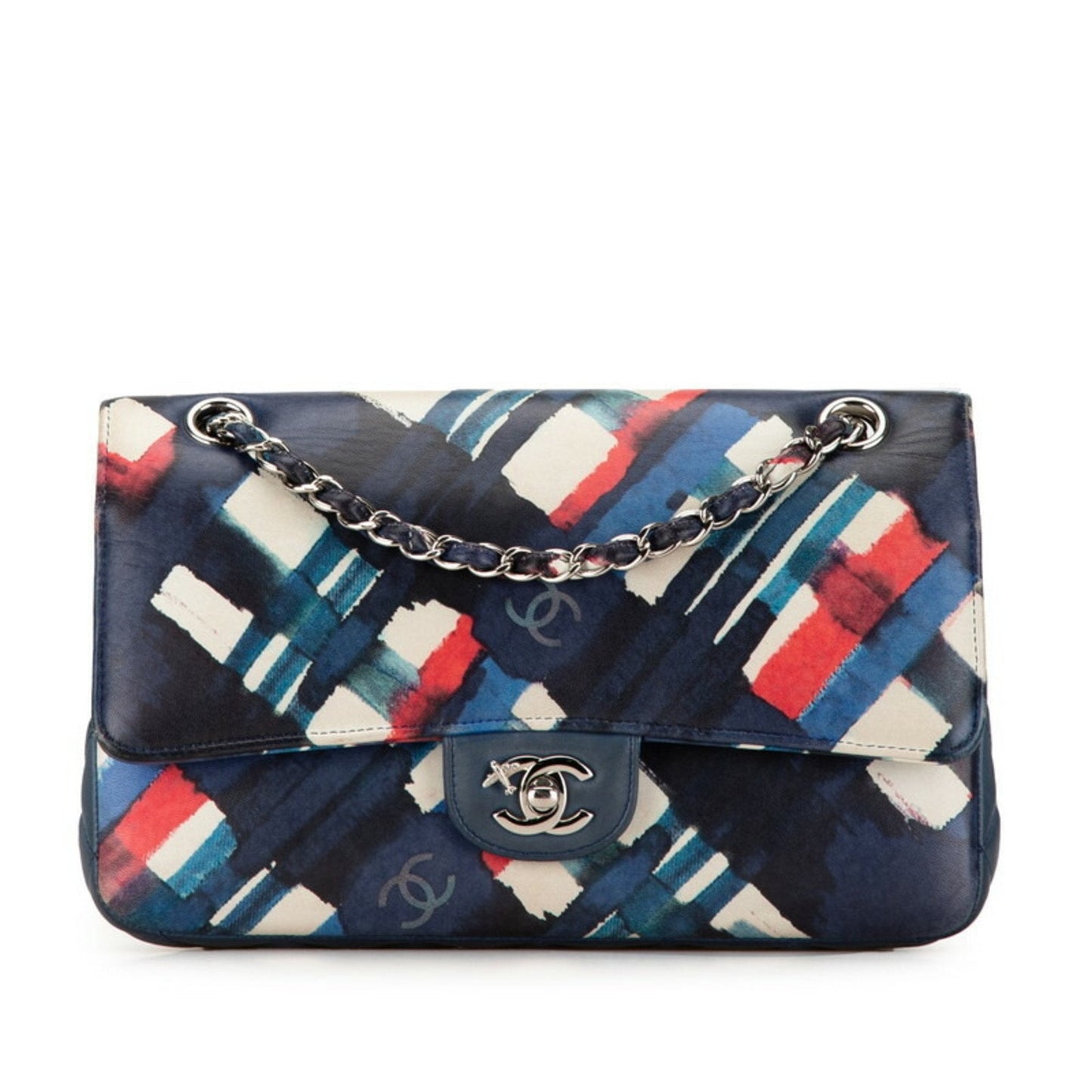 Chanel Blue Multi-Color Leather Shoulder Bag ()
