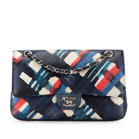 Chanel Blue Multi-Color Leather Shoulder Bag ()