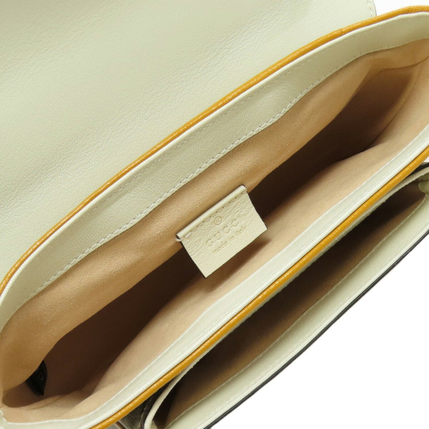 Gucci Brown Yellow Pvc Leather Handbag ()