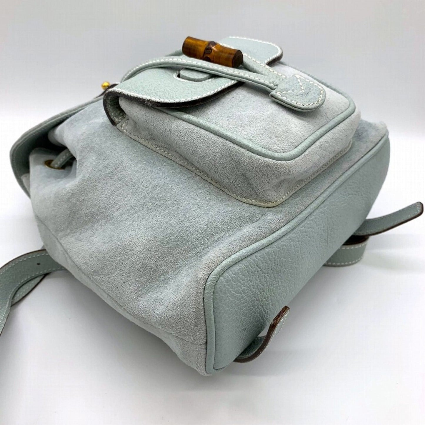 Gucci Blue Suede Leather Backpack ()