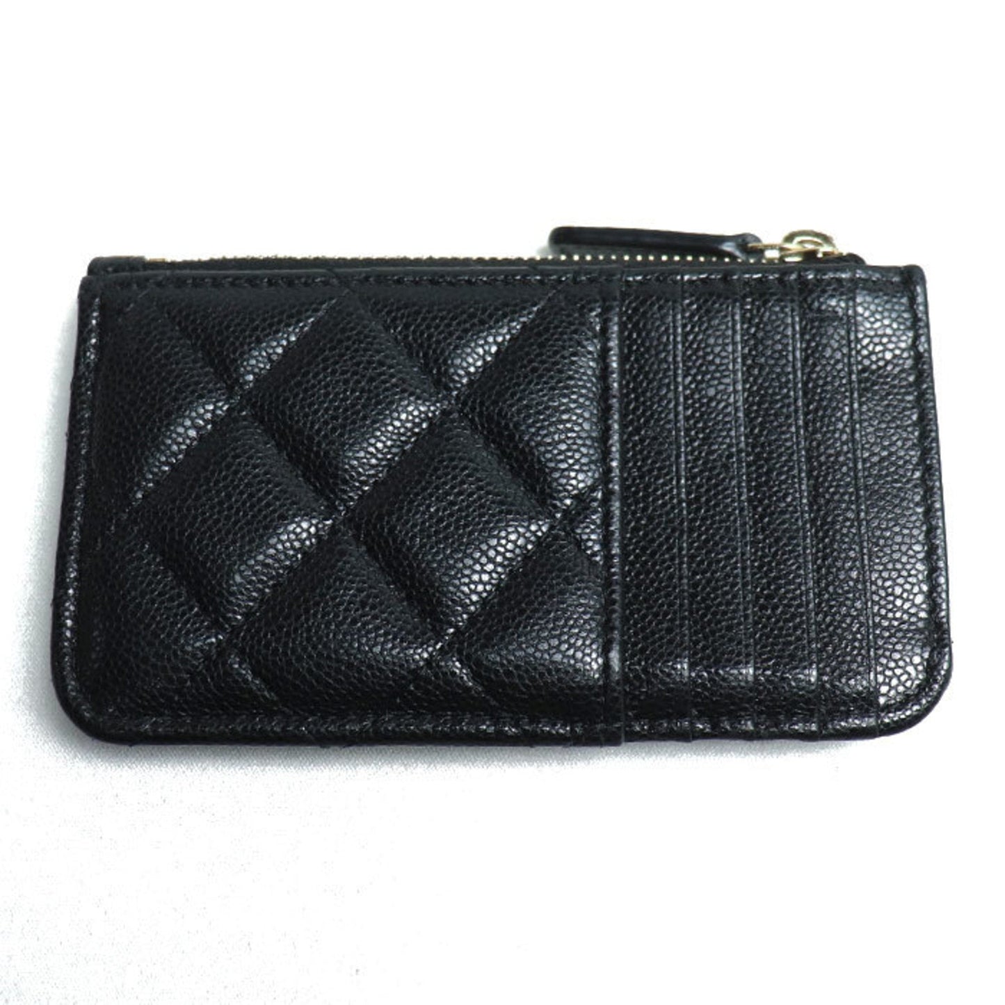 Chanel Black Grained Calfskin Coin Purse/Coin Case ()