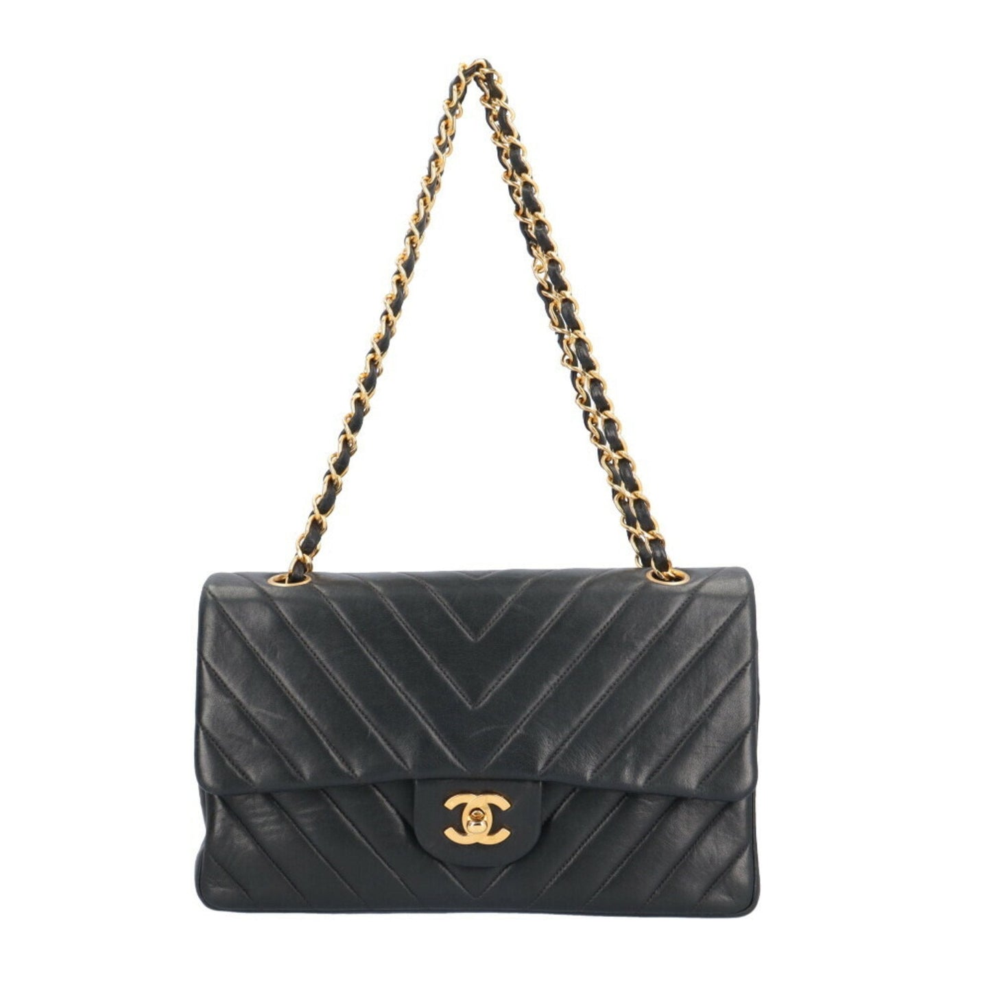 Chanel Black Leather Shoulder Bag ()