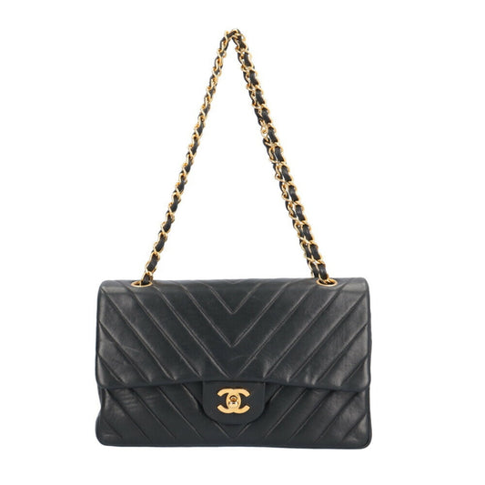 Chanel Black Leather Shoulder Bag ()