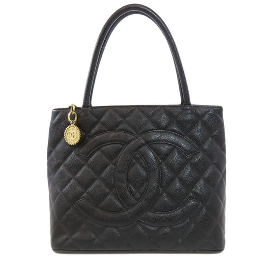 Chanel Black Caviar Leather Tote Bag ()