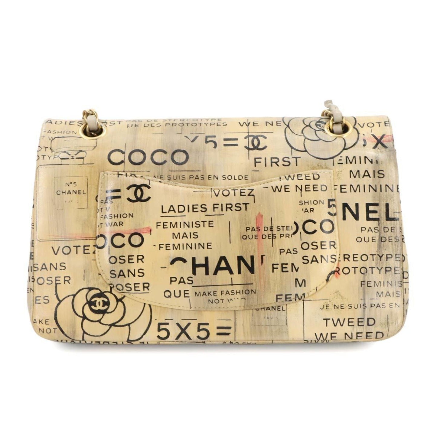 Chanel Beige Leather Shoulder Bag ()