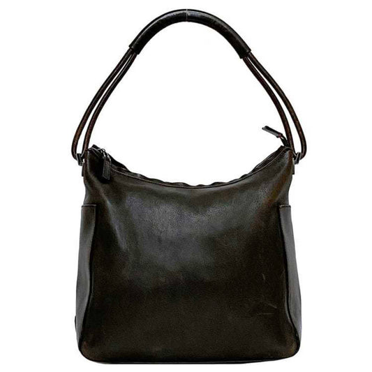 Gucci Brown Leather Shoulder Bag ()