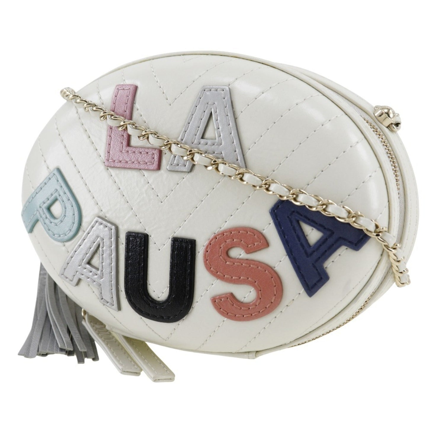 Chanel White Leather Shoulder Bag ()