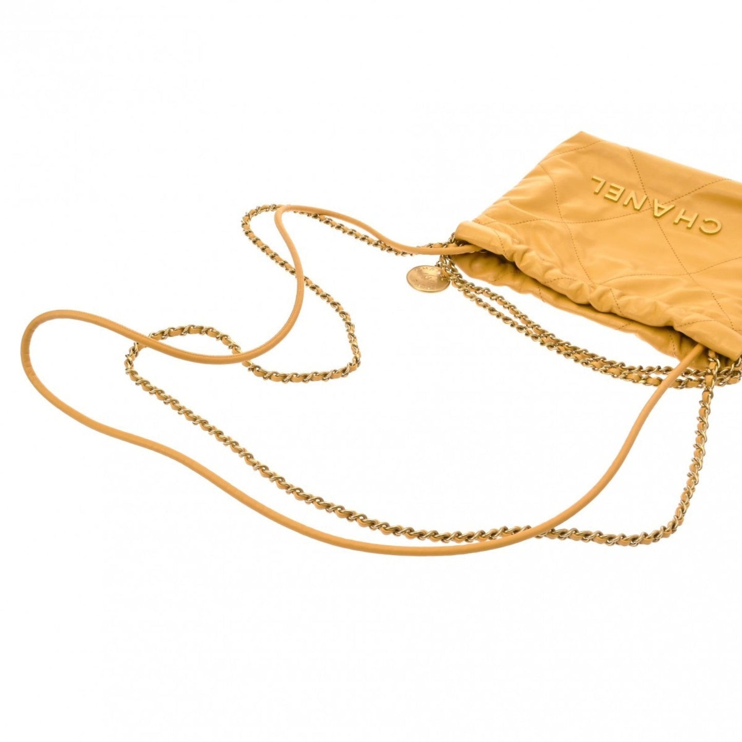 Chanel Yellow Leather Shoulder Bag ()