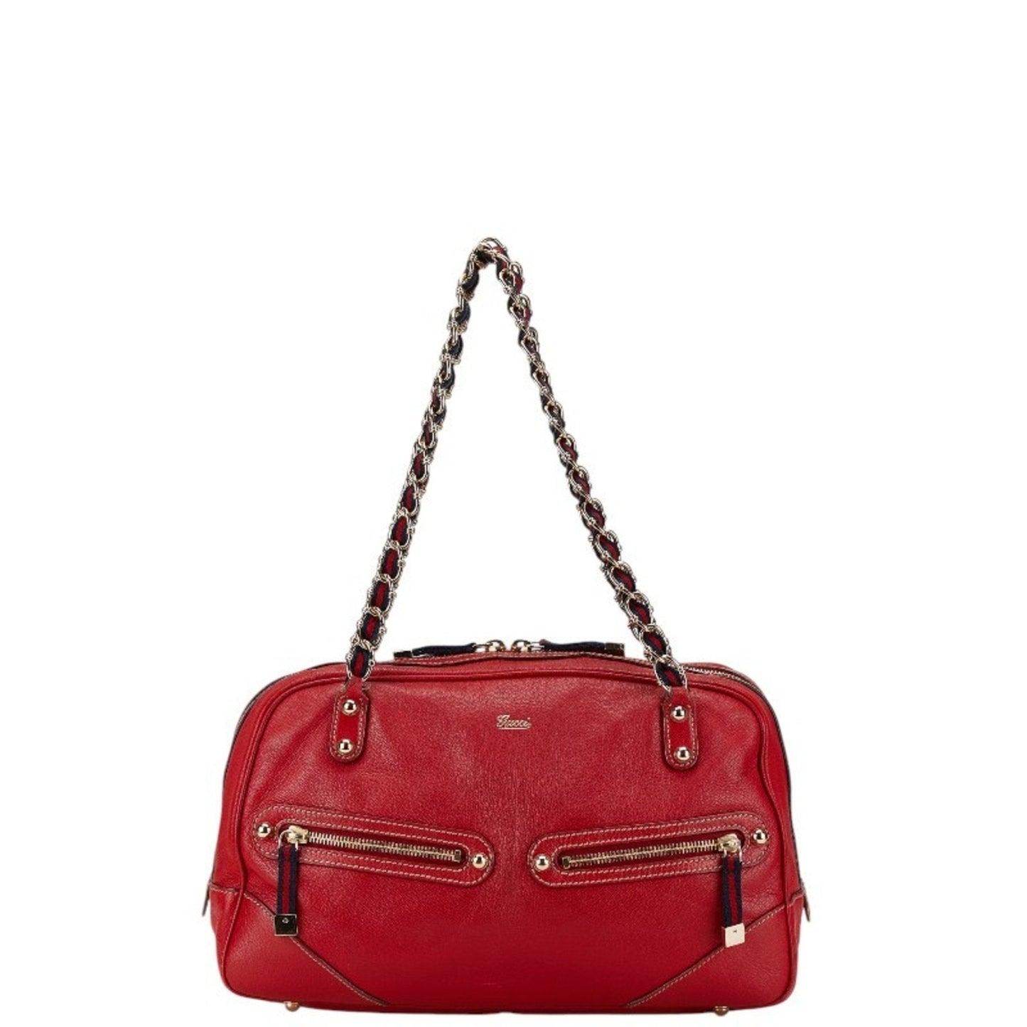 Gucci Red Color Leather Shoulder Bag ()