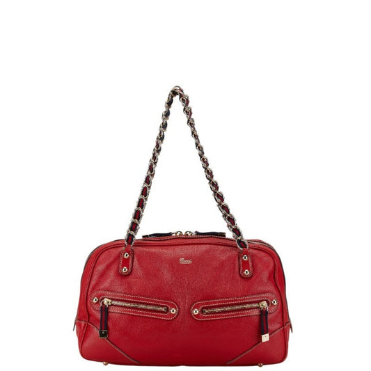 Gucci Red Color Leather Shoulder Bag ()