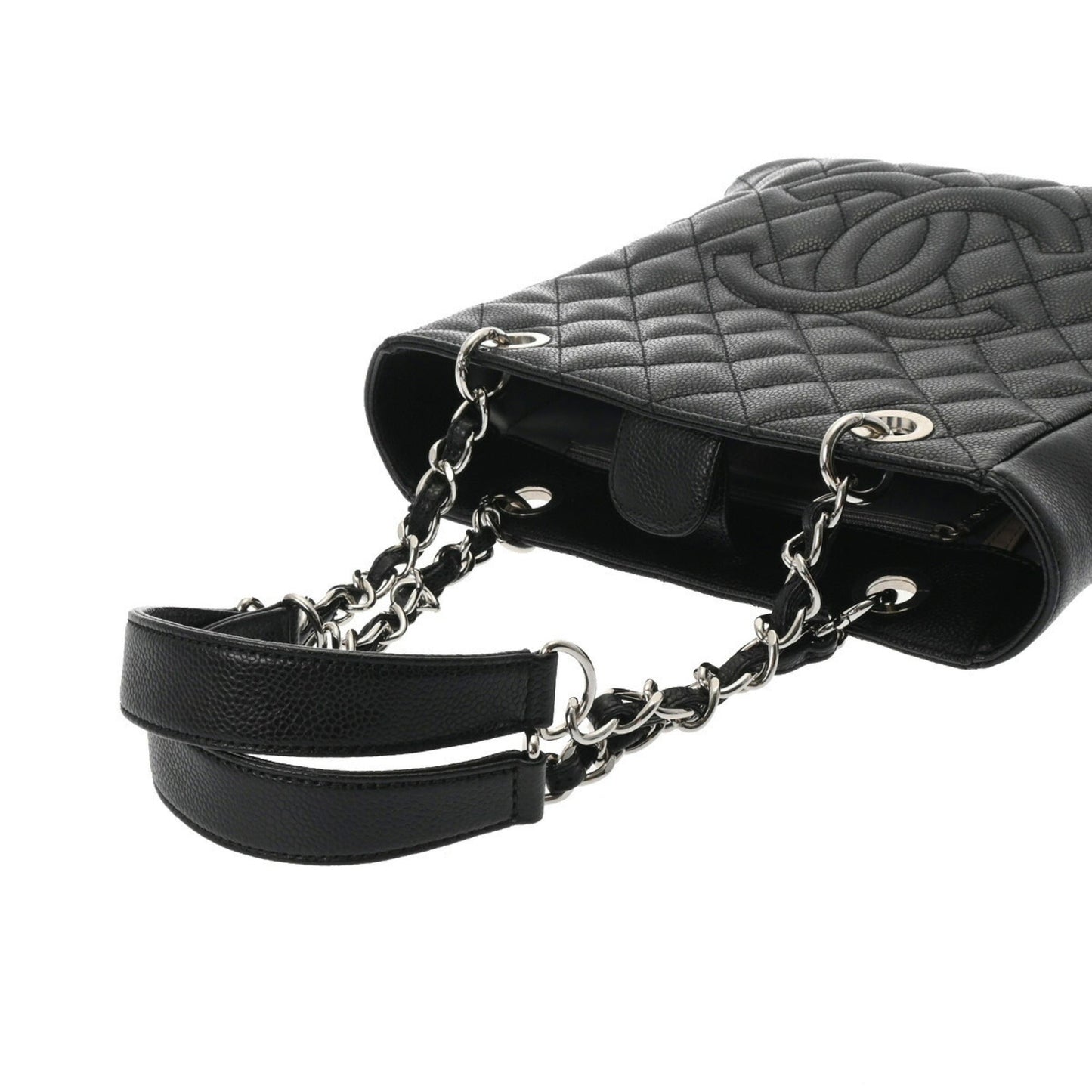 Chanel Black Caviar Leather Tote Bag ()